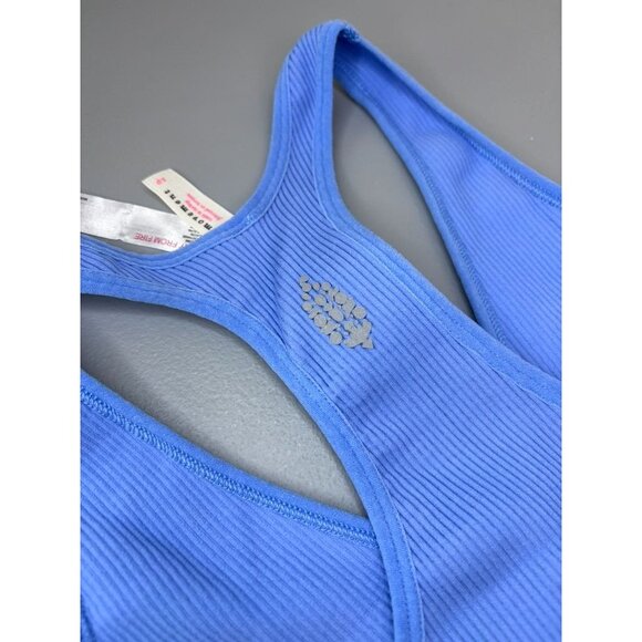 Free People Movement‎ small periwinkle ribbed v-neck racer back bralette - Picture 5 of 5